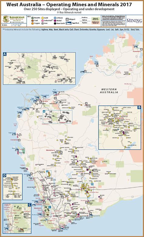 Map Of Western Australia 16C
