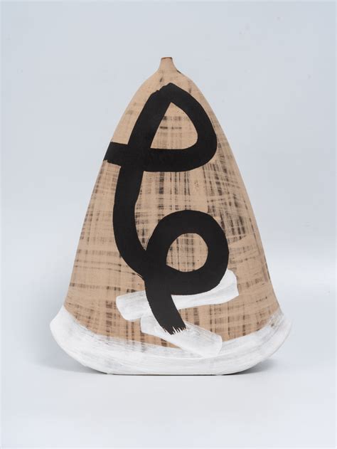 Desert Script Ceramic Vase Tall