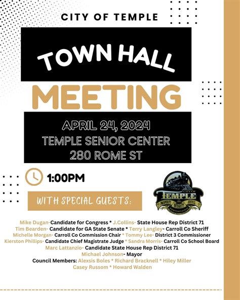 Town Hall Meeting- April 24, 2024 | Temple GA