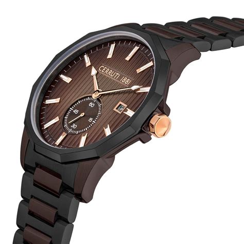Buy Online Cerruti 1881 Brown Dial Stainless Steel Strap Watch for Men ...