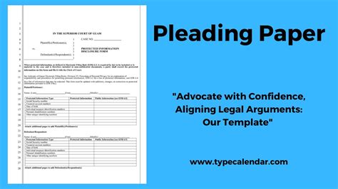 Free Printable Pleading Paper Templates [Word, PDF] Legal