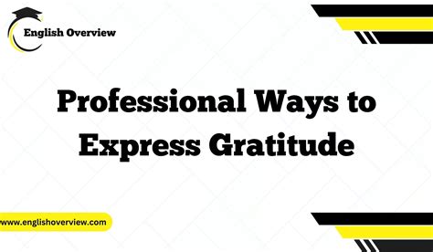 20 Professional Ways to Express Gratitude