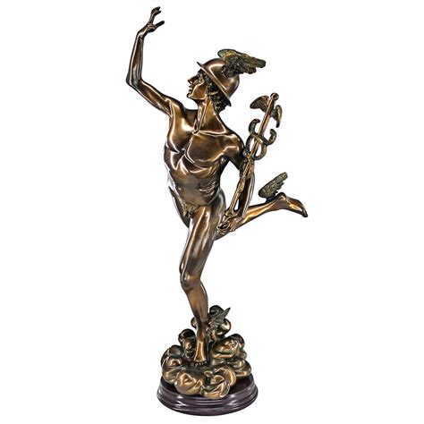 Design Toscano 13 in. The Flying Mercury (Hermes) Statue (1580 ...