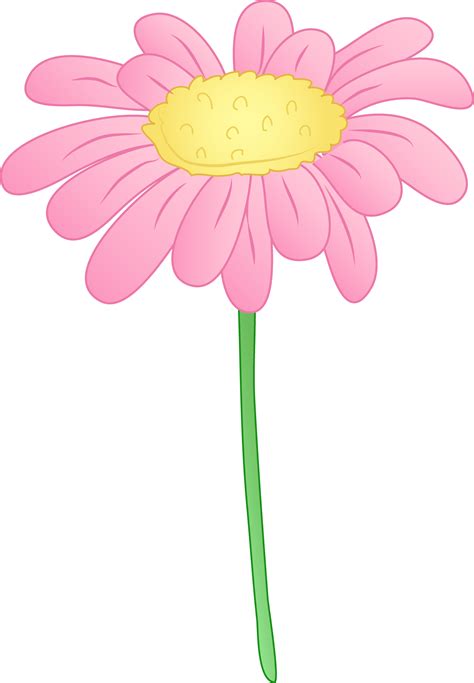 Pretty Pink Daisy Flower - Free Clip Art