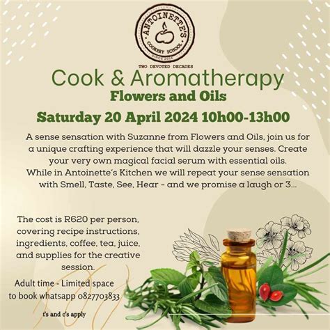 Cook & Craft ----- Aromatherapy, Antoinette's Cookery School, Centurion ...