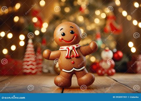 Cute Gingerbread Man stock illustration. Illustration of bright - 293097351