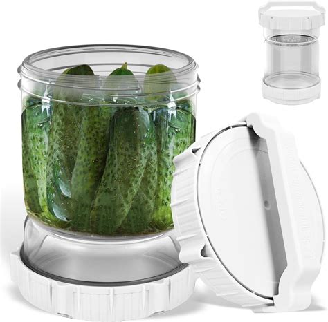 Amazon.com: ForTidy Glass Pickle Jar with Strainer for Pickle Lover ...