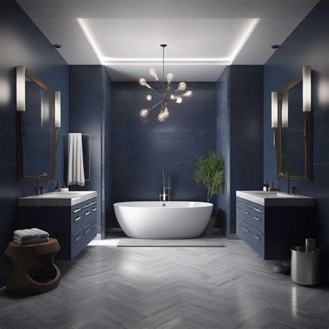 Transform Your Space with Modern Navy Blue Bathroom Ideas • 333k ...