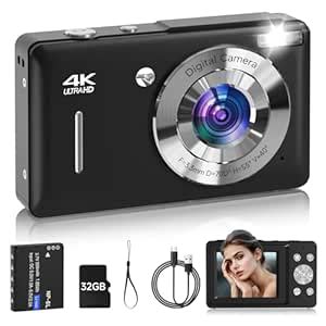 Buy Digital Camera for Kids, FHD 1080P 44MP Point and Shoot Digital ...