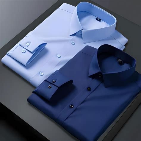 Pack of 2 Premium Cotton Shirt for Man (Sky Blue and Navy Blue ...