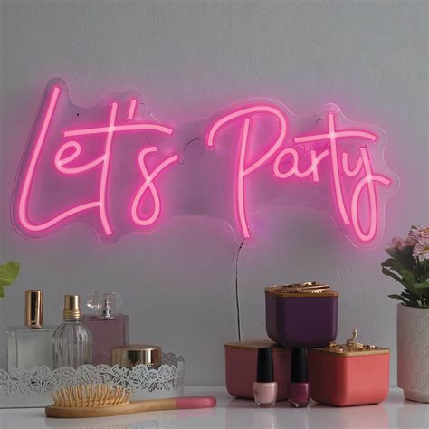 Let's Party Neon Wall Sign, 20"