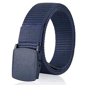 ZORO Men's Nylon Fabric Belt for Men, Plastic Flap Buckle, fits on upto ...