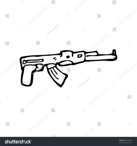 Quirky Drawing Machine Gun Stock Vector (Royalty Free) 52439374 ...