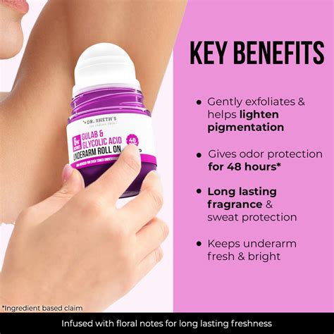 Gulab & Glycolic Acid Underarm Roll On - 50ml – Dr Sheth's