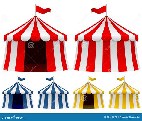 Circus Tent Collection stock vector. Illustration of stripes - 25417376