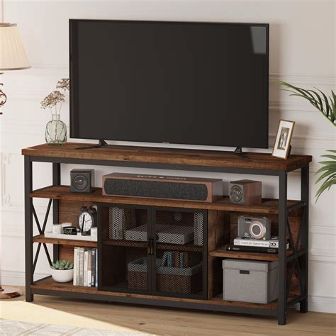 Amazon.com: BON AUGURE Tall TV Stand for TVs up to 65 Inch, Industrial ...