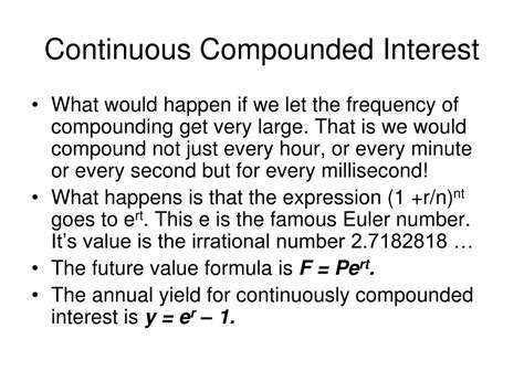 Image result for Continuous Compound Interest Example