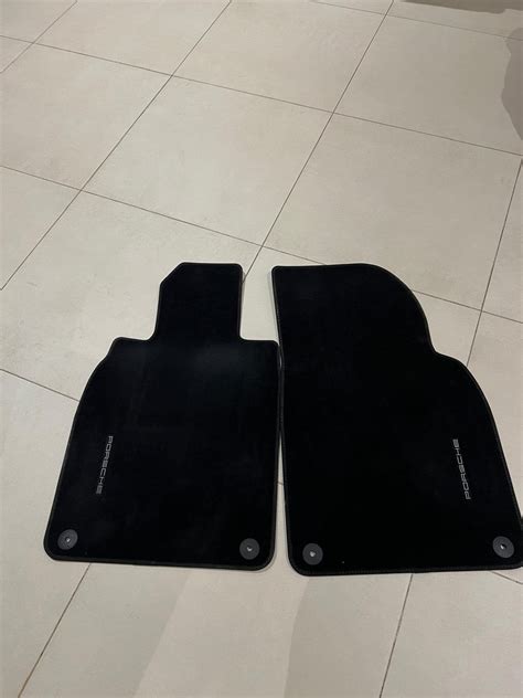 Porsche 911 2011-2019/Cayman 2012-2024 Black Nubuk Surround Floor Mats ...