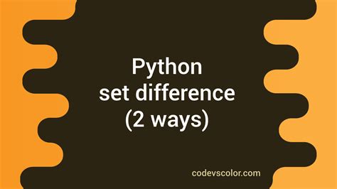 Image result for And Difference in Python