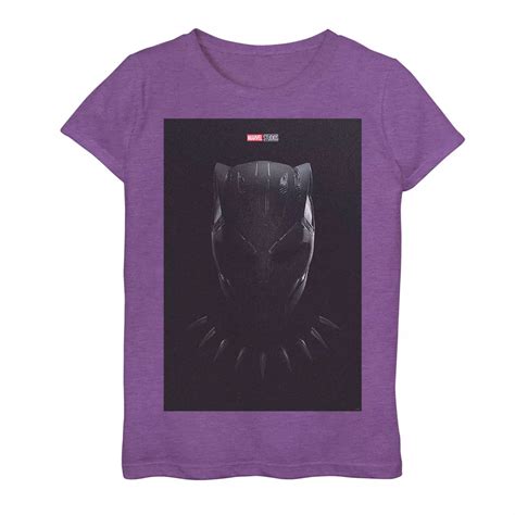 Girls 7-16 Marvel Wakanda Forever Black Panther Mask Poster Graphic Tee