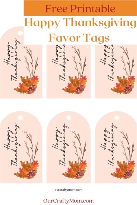 Thanksgiving Gift Tags - 4 Free Printable Designs