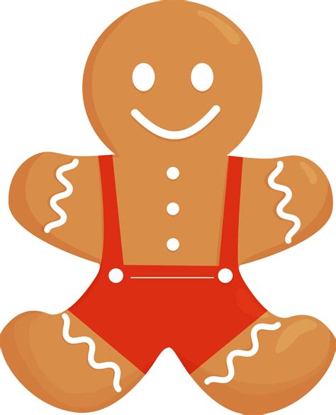 cute Christmas gingerbread man 12985300 Vector Art at Vecteezy