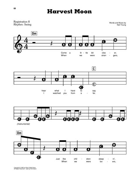 Harvest Moon By Neil Young Easy Guitar Tab Guitar