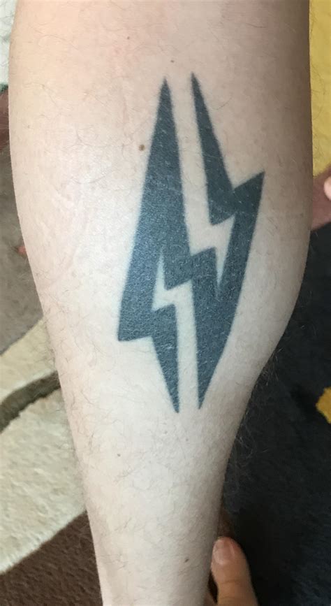 Ss Tattoo Lightning Bolt