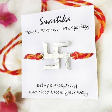 Swastika Silver Rakhi – SILBERUH