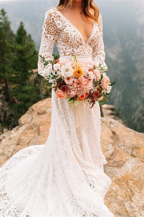 Boho Mountain Wedding Dress