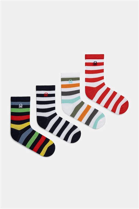 United Colors of Benetton skarpetki dziecięce 4-pack kolor multicolor ...