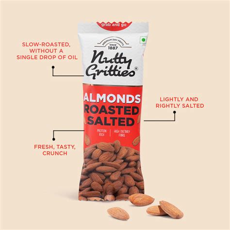 California Almonds Roasted, Lightly Salted (Pack of 6x40g each) - 240g ...