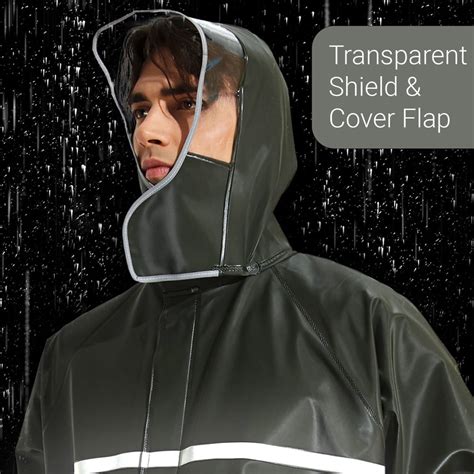 Hacer Reusable Green Raincoat - Imported, Transparent, Size-Xl