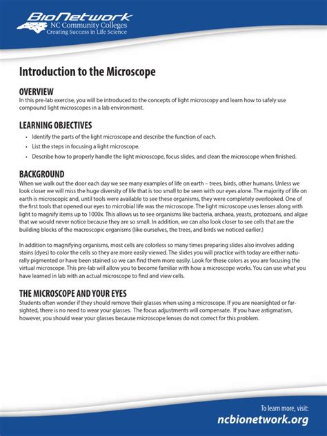 Image result for Introduction to Microscope Lab