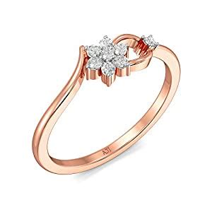 Joyalukkas 18k (750) Rose Gold and Diamond Ring for Girls : Amazon.in ...
