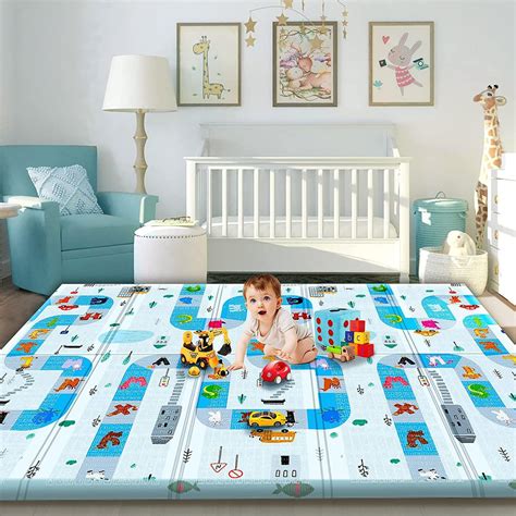 Foldable Baby Play Mat Foam Baby Mat for Floor with Travel Bag ...