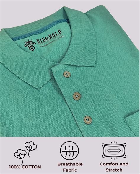 Plus Size Teal Blue Polo T-Shirt - Comfort & Style Combined