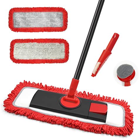 Amazon.com: JEHONN Floor Mop Dry Wet Flat Dust Mops with Microfiber ...