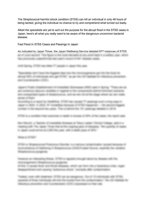 SOLUTION: Rare flesh eating bacterial disease that can kill in 48 hours spreads in japan here s ...