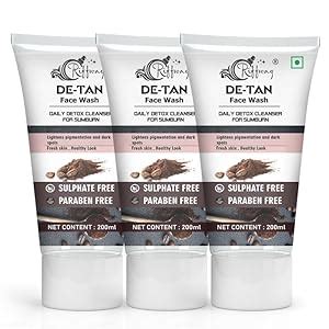 Riffway De-Tan FaceWash For Helps Lighten Skin Tone Improving The Skin ...