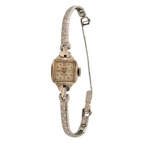 14 Karat White Gold Vintage Benrus Cocktail Watch For Sale at 1stDibs ...