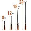 REXBETI Pry Bar Set, 8", 12", 18" and 24" Heavy Duty Pry Bar 4-Piece ...