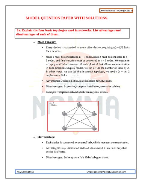 SET 1 Solns - Hey - MODEL QUESTION PAPER WITH SOLUTIONS. 1a. Explain ...