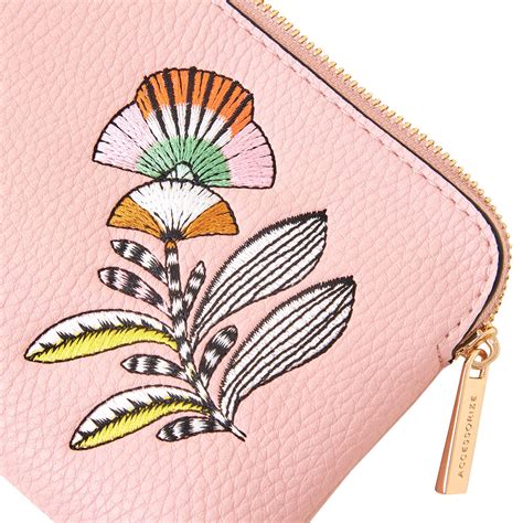 Buy Womens Pink Embroidered Floral Coin Purse Online - Accessorize India