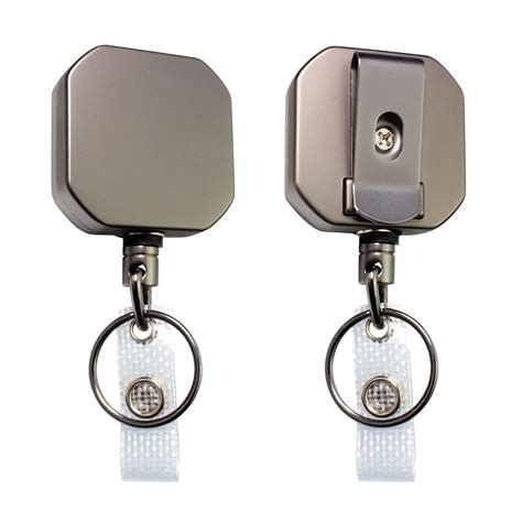 MINKUROW Heavy Duty Retractable Badge Reels,Retractable Keychains,Metal ...