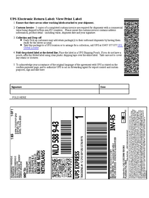 Image result for Print UPS Return Label