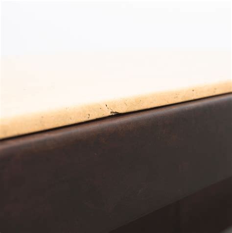De Sede Table DS 47 Table Leather Travertine Stone, circa 1970 – DERIVE