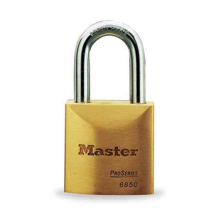 Master Lock Padlock, Keyed Different, Long Shackle, Rectangular Brass ...
