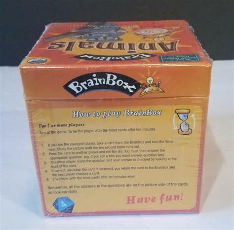 Buy University Games BRAIN BOX The Green Board Game ANIMALS 10 Minute ...