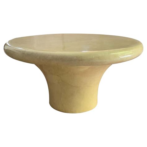 Karl Springer Lacquered Goatskin Mushroom Cocktail Coffee Table For ...